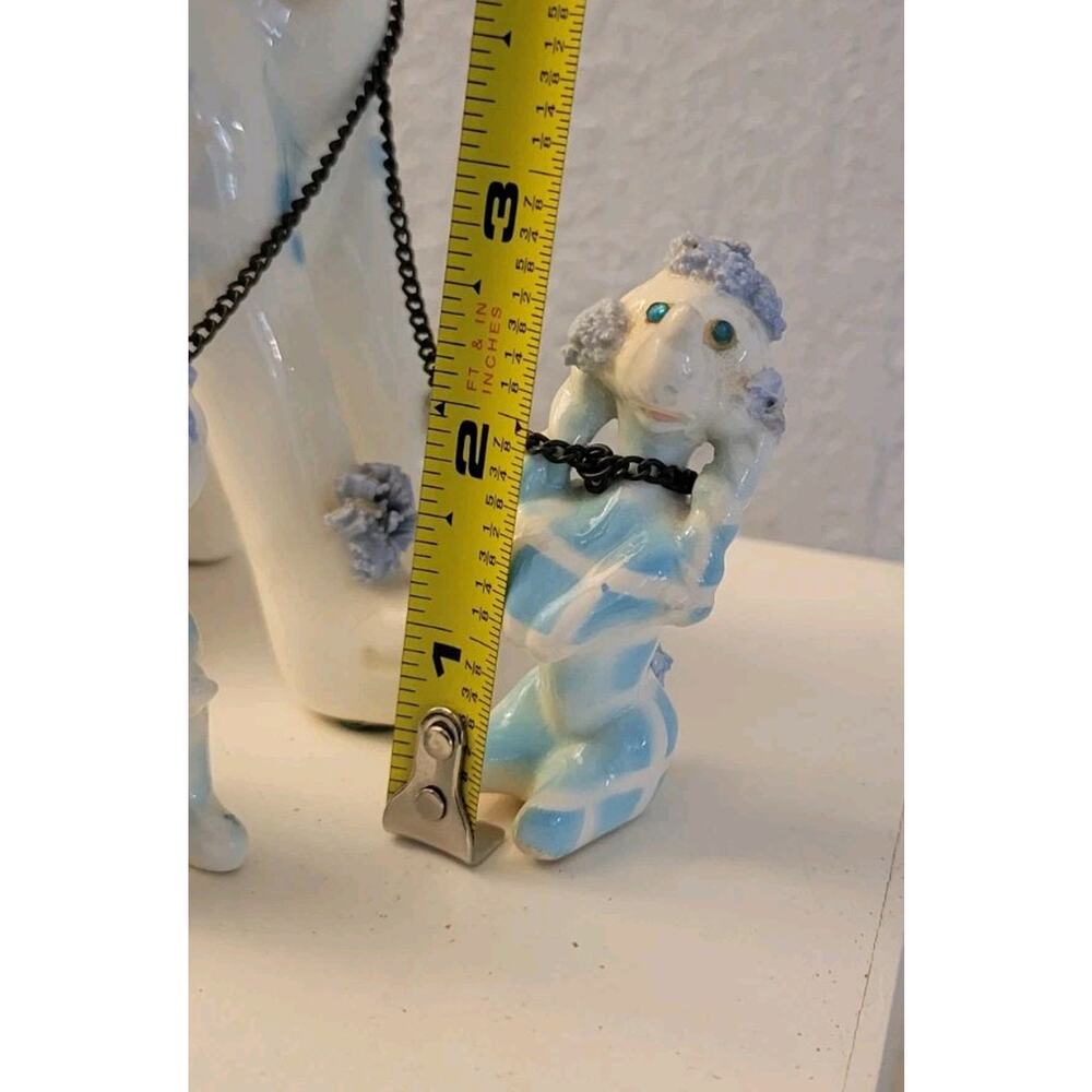 Vtg. 50s Kreiss & Company Poodle w/Puppies on Chain Leash Made in Japan - Picture 12 of 16